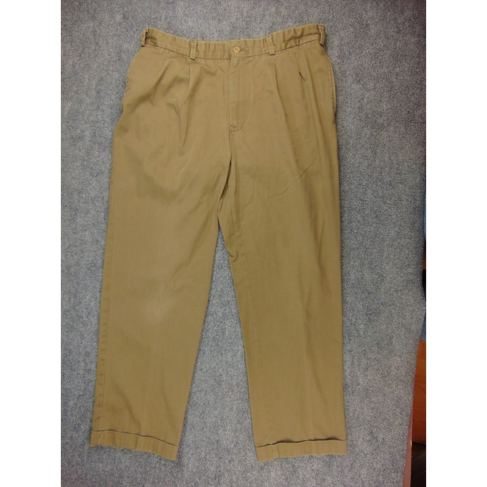 Bills Khakis Pants Mens 40x31 Pleated Chino Tan Preppy Americana Ivy League